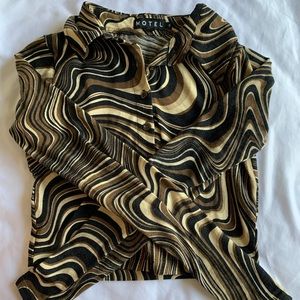 motel rocks long sleeve abstract button up